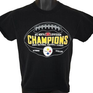 Pittsburgh Steelers T Shirt Vintage Y2K 2004 NFL Football Champions Youth 10/12